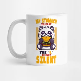 Flat Stomach Cute Panda Burger Mug